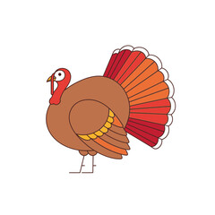 Thanksgiving Turkey Illustration A Vibrant and Festive Holiday Graphic