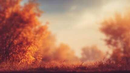Experience the calming beauty of autumn with this serene landscape featuring warm colors and peaceful scenery. Perfect as a background or decorative element for fall-inspired projects, designs, and