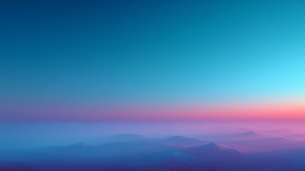 Stunning gradient sky over serene mountain peaks at dusk, evoking tranquility and peace.