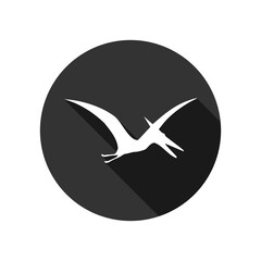 Pterodactyl silhouette icon isolated on transparent background © sljubisa
