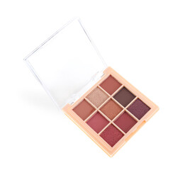 One beautiful eyeshadow palette isolated on white