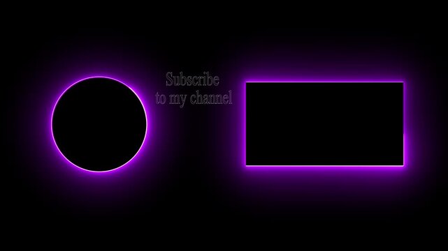 Subscribe button and outro for gaming and video channels Youtube End screen animation. neon glowing end screen - Powered by Adobe