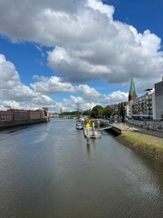 Schlachte riverside promenade in Bremen