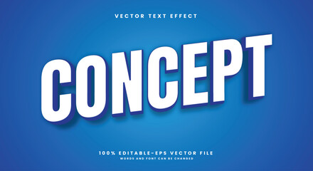 Concept 3d cartoon Style editable text effect template