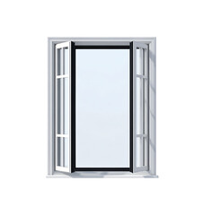 White double hung window slightly open modern design
