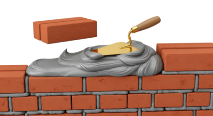 Bricklaying with Trowel and Mortar