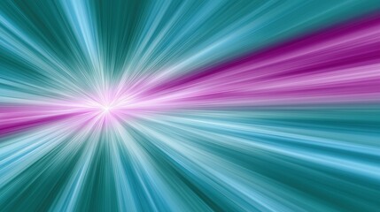 Abstract burst of teal and magenta radiating energy and vibrancy in an artistic visual representation.
