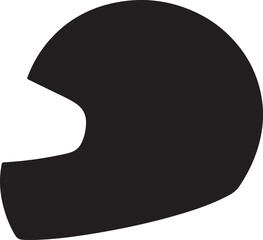 motorcycle helmet silhouette on white background