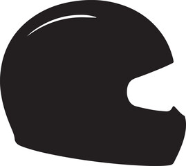 motorcycle helmet silhouette on white background