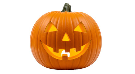 Glowing Jack-o'-lantern on a Black Background