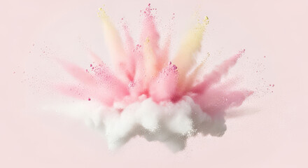 Fototapeta premium Abstract Pink and White Powder Explosion Burst.