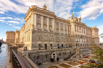 Obraz premium Royal palace on Oriente square in Madrid, Spain