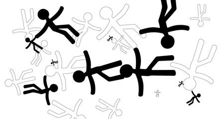 sylwetka, ilustracja, projekt, koncepcja
