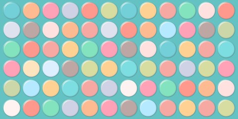colorful pastel bubble abstract seamless pattern , vintage and pop art emboss polka dots playful elements background. 