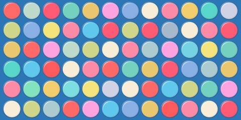 colorful pastel bubble abstract seamless pattern , vintage and pop art emboss polka dots playful elements background. 