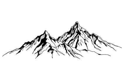 vector illustration of a mountain landscape