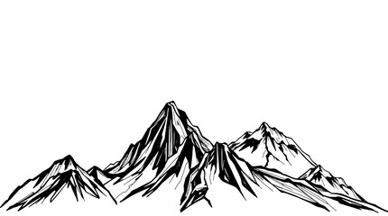 vector illustration of mountain landscape