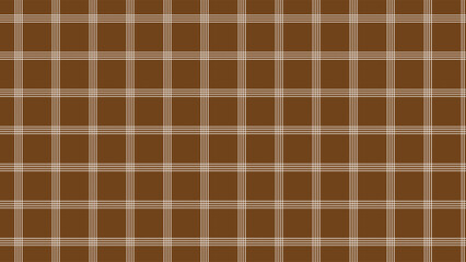 Modern geometric background featuring a plaid style grid with brown and white intersecting lines, perfect for wallpapers, textile prints, packaging, digital graphics and creative projects