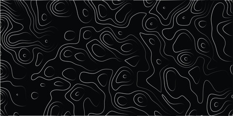 Black and White Abstract Topographic Contour Lines Gradient Background Pattern vector