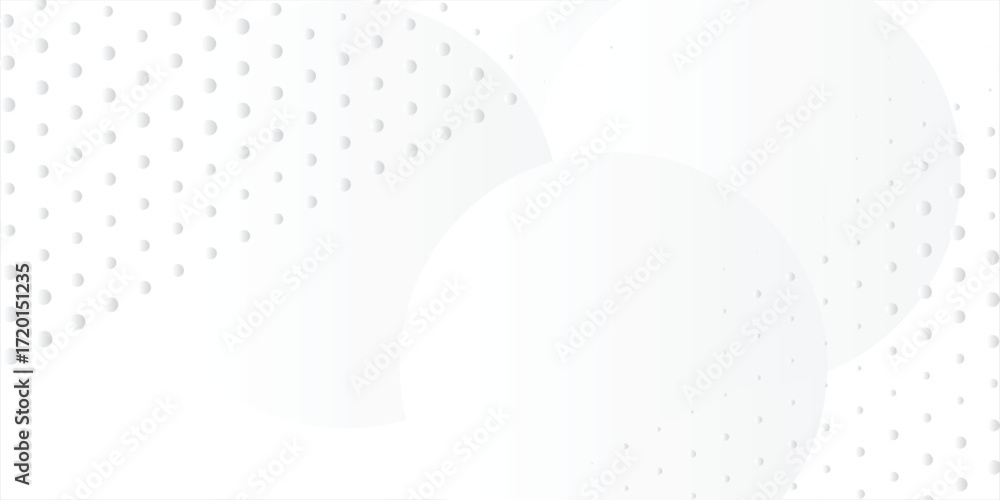 Aufkleber abstract white and grey gradient circle background with halftone dots decoration.