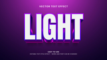 Fototapeta premium Editable text effect light 3d style premium vector