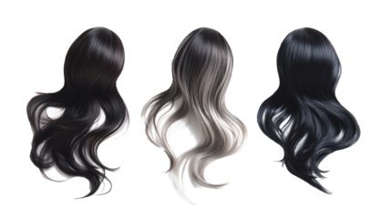 long hair isolated on white png