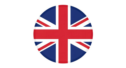 Union Jack Flag Emblem on Black Background