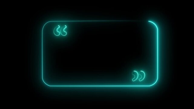 quotes neon frame frame border animated frame border place adverbs 4k looping