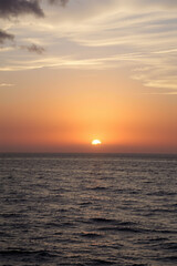 Golden Sunrise Over the Silent Ocean