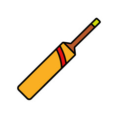 cricket bat vector art illustration