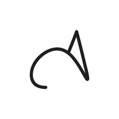 'A' vector letter logo symbol - fully editable