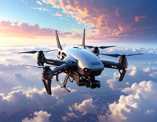 Fototapeta premium Futuristic Drone Technology Illustration