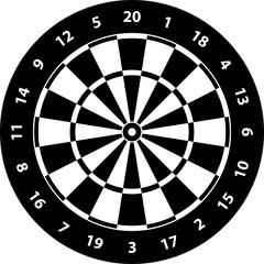 Dartboard Eps, Vector Images Black and White