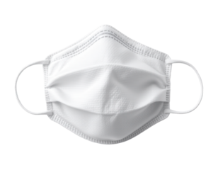 White Surgical Face Mask Isolated on a Clean Background