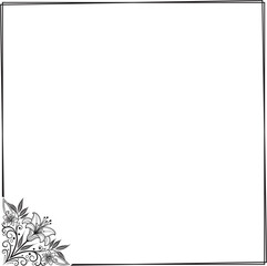 frame for text with flowers