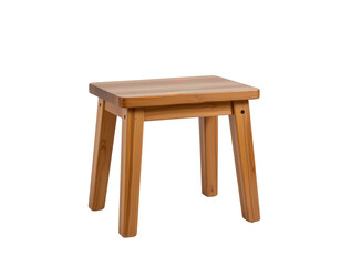 Fototapeta premium Wooden Stool on Transparent background for Minimalist Interior Design