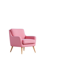 Fototapeta premium Cozy Pink Armchair for Modern Living Room Interior Design