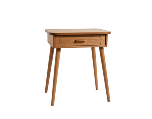 Modern Wooden Side Table with Drawer for Home and Office Use