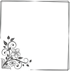 floral frame with floral ornament