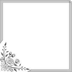 Obraz premium frame with floral ornament