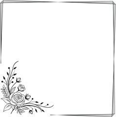 abstract floral frame