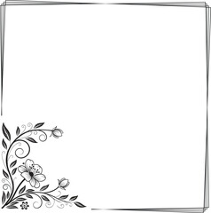 abstract floral frame