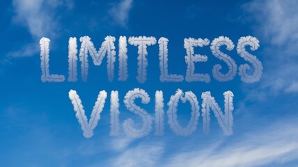 Digital Art with the Inscription "Limitless Vision" For Flyer, Advertisement, Advertising, Marketing, Visual Art, Cell Phone Screen, Tablet Screen, Computer Screen, Background, , 9:16 and 16:9 Format