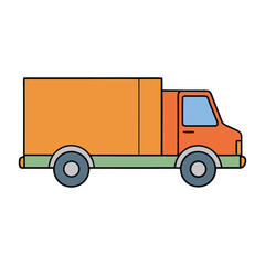 A lorry coloring page featuring a large truck with big wheels and a sturdy body, perfect for kids to enjoy while learning about transport and heavy vehicles.
