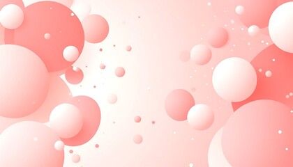 Delicate Pink and White 3D Circle Abstract Background