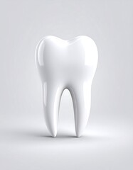 3D model of a white tooth