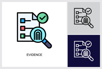 Evidence icon Multi Style Vector Illustration 