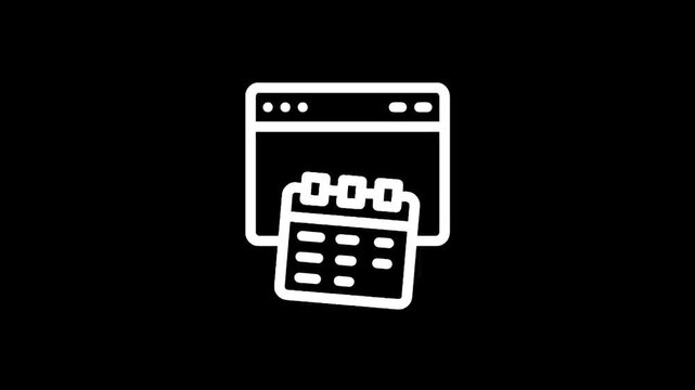 Online calendar icon with a website interface, perfect for scheduling and planning.