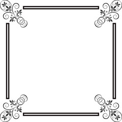 frame with floral ornament