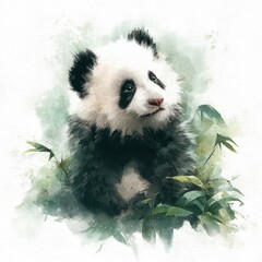 Adorable baby panda illustration